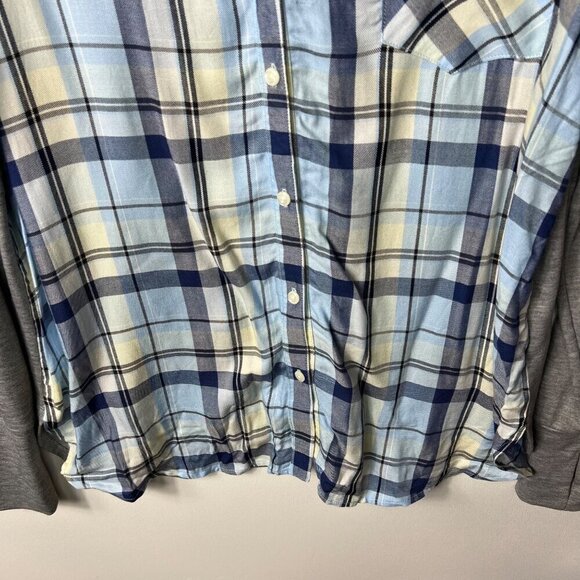 Betabrand checkered button up top women’s size XL - Picture 3 of 8